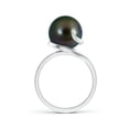 thumbnail image 2 of ANGARA Tahitian Cultured Pearl Ring with Spiral Metal Loop in 14K White Gold for Women | June Birthstone, Birthday, Anniversary, Jewelry Gift for Women | Pearl Ring, 2 of 5