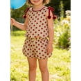 thumbnail image 3 of BemeyourBBs Kids Toddler Baby Girls Summer Clothes Cute Infant Baby Girls 2 Piece Outfits Sleeveless Dot Print Tank Tops Lantern Shorts Sets, 3 of 9