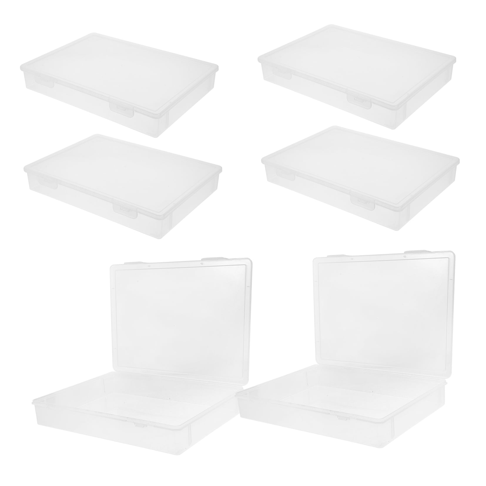 UPOUART 6Pcs Stackable Clear Plastic Organizers for Beads Jewelry and Craft Storage
