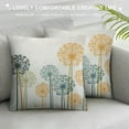 thumbnail image 3 of Nawypu  Dandelion Throw Pillow Cushion Cover, Abstract Wildflower Silhouettes Botanical Inspirations Meadow in Summer Season, Decorative Square Accent Pillow Case, White Mustard, 3 of 5