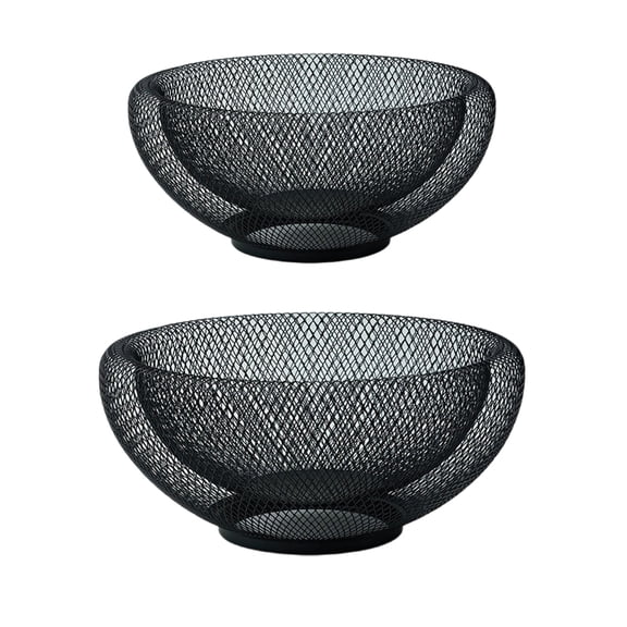Osdhezcn 2pcs Sturdy Iron Art Storage Baskets for Kitchen Or Living Room Decoration
