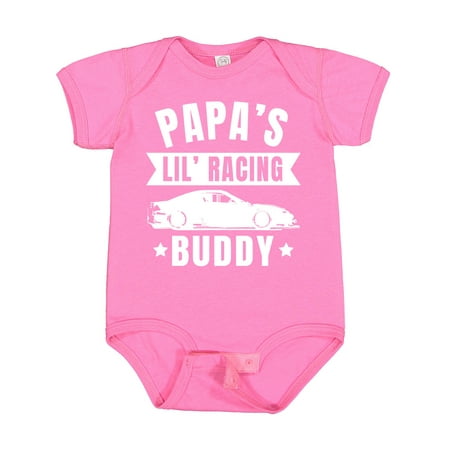 

Inktastic Papas Lil Racing Buddy Gift Baby Boy or Baby Girl Bodysuit