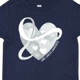 thumbnail image 4 of Inktastic Lung Cancer Awareness White Ribbon Around Heart Boys or Girls Baby T-Shirt, 4 of 5