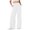White, variant on WIZUTIZ Dress Slacks for Women Thin Leisure Relaxed Fit Wide Leg Pants Stretch Elastic High Waist Full Length Trousers Solid with Pockets Palazzo Pants for Teen Girls Fitness Clubs Green