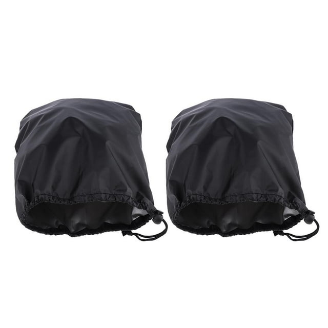 1 par de cubiertas para espejos de coche, cubiertas para nieve, cubiertas protectoras para automóviles Negro