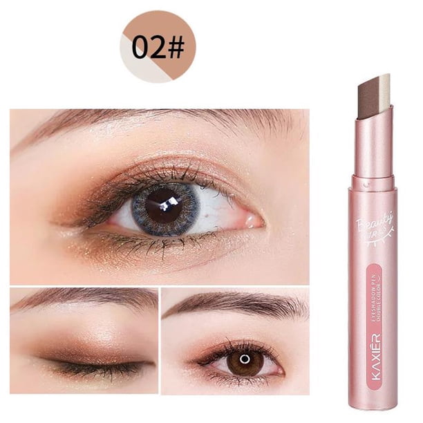 Sombra de ojos en barra con purpurina y degradado de dos tonos