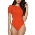thumbnail image 1 of Balery Orange Body de cuello redondo de manga corta para mujer Tops de manga corta Tops básicos-XX-Large, 1 of 7