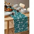thumbnail image 6 of nqOlkjepod Green White Floral Table Runner 48 Inches Long Farmhouse Dress Scarves, Farmhouse Retro Botanical Leaves Dining Tablerunner for Coffee Table/Kitchen Island/Party Décor, 13" x 48", 6 of 8