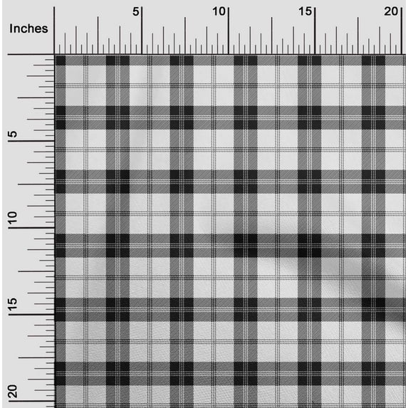 oneOone Cotton Cambric Fabric Tartan Check Print Sewing Fabric BTY 56 Inch Wide