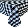 thumbnail image 3 of Newbridge Farmhouse Buffalo Check Rustic Cotton Tablecloth - Cottage Style Farmhouse Gingham Check Tablecloth, 60 Inch x 120 Inch Oblong/Rectangle, Black, 3 of 7