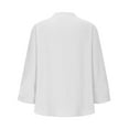 thumbnail image 5 of T Shirts For Women Womens Tops Fashion Casual V Neck Button Up Short Sleeved Blouse, 5 of 6