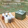 thumbnail image 5 of BLEEUS Spices Bottle Bag Condiment Jars Organizer For Camping Bbq Camping Storage ( Green 9pcs Set), 5 of 10
