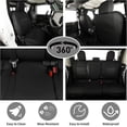 thumbnail image 4 of EKR Custom Fit Gladiator Seat Covers for 2020-2025 Jeep Gladiator (Manual Driver Seats & Rear W/NO Armrest)-Full set Waterproof Faux Leather Seat Cover for Truck (Black), 4 of 10
