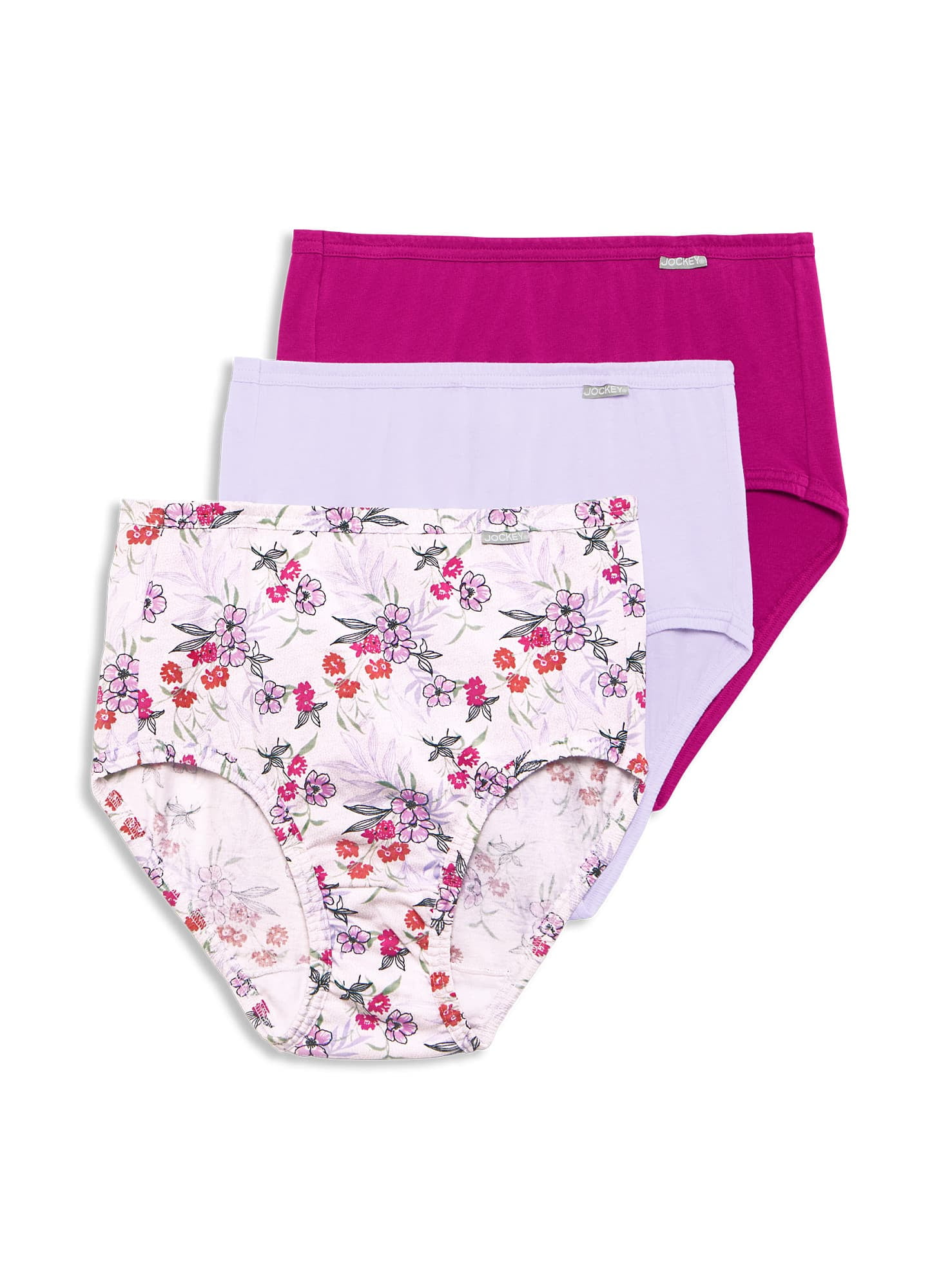 Jockey Womens Elance Brief 3 Pack Underwear Briefs 100 cotton