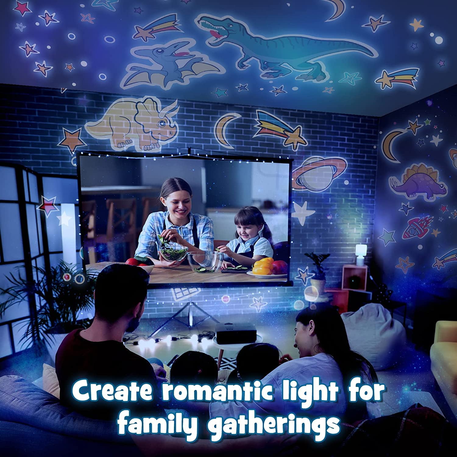 Star Projector Night Light for Kids, Dinosaurs Star Projector Light Gifts for 3 4 5 6 7 8 Year Old Boys Girls, Dinosaurs Toys for 3-12 Year Old, Galaxy Projector for Kids Room