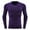 Purple, variant on Long Sleeve Compression Shirts for Men - Mens Athletic Slim Fit Shirt Running Workout Base Layer Purple S
