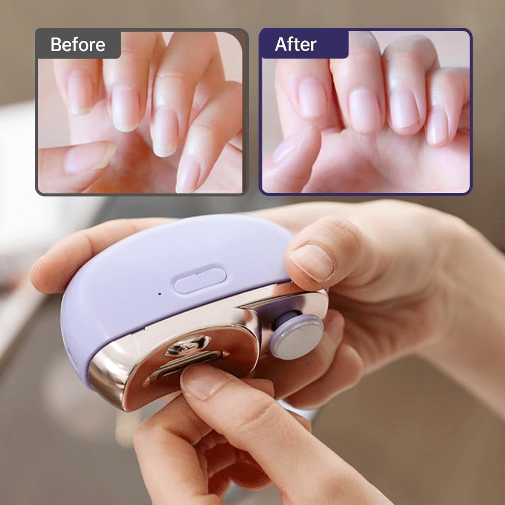 MATN Electric Nail Clippers for Seniors, 2025 Upgrade 3 in 1 Automatic Electric Nail Clipper with Polishing, Baby Nail Trimmer Electric Electric Nail Clipper for Adults Seniors
