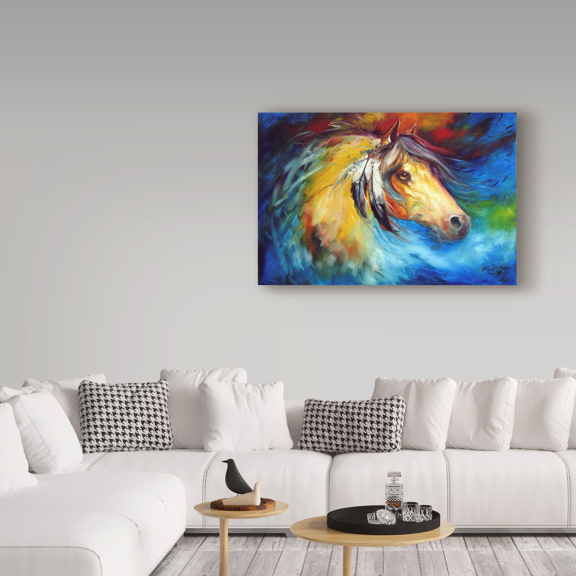 Trademark Fine Art 'Blue Thunder War Pony' Canvas Art by Marcia Baldwin