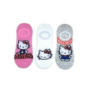 Hello Kitty Women's Print Stay Put Liner Socks, 3-Pack, Shoe Size 4-10