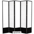 thumbnail image 6 of Red Lantern 7 ft. Tall Double Cross Shoji Screen - Black - 5 Panels, 6 of 6