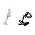 thumbnail image 5 of CarpNettore Ballerina Figurine Desktop Ornament Creative Modern Dancing Girl Sculpture for Bedroom Office Entrance Thinker Abstract Statue Decorative Figurine Collection Simple Tabletop, 5 of 8