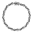 thumbnail image 2 of Auriga Fine Jewelry 925 Sterling Silver Black/White Zirconia Infinity Bracelet 7.5 inch for Women (L - 7.5inch), 2 of 6