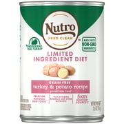 (12 pack) (12 pack) NUTRO Limited Ingredient Diet Adult Canned Wet Dog Food Premium Loaf Turkey & Potato Recipe, 12.5 oz. Can