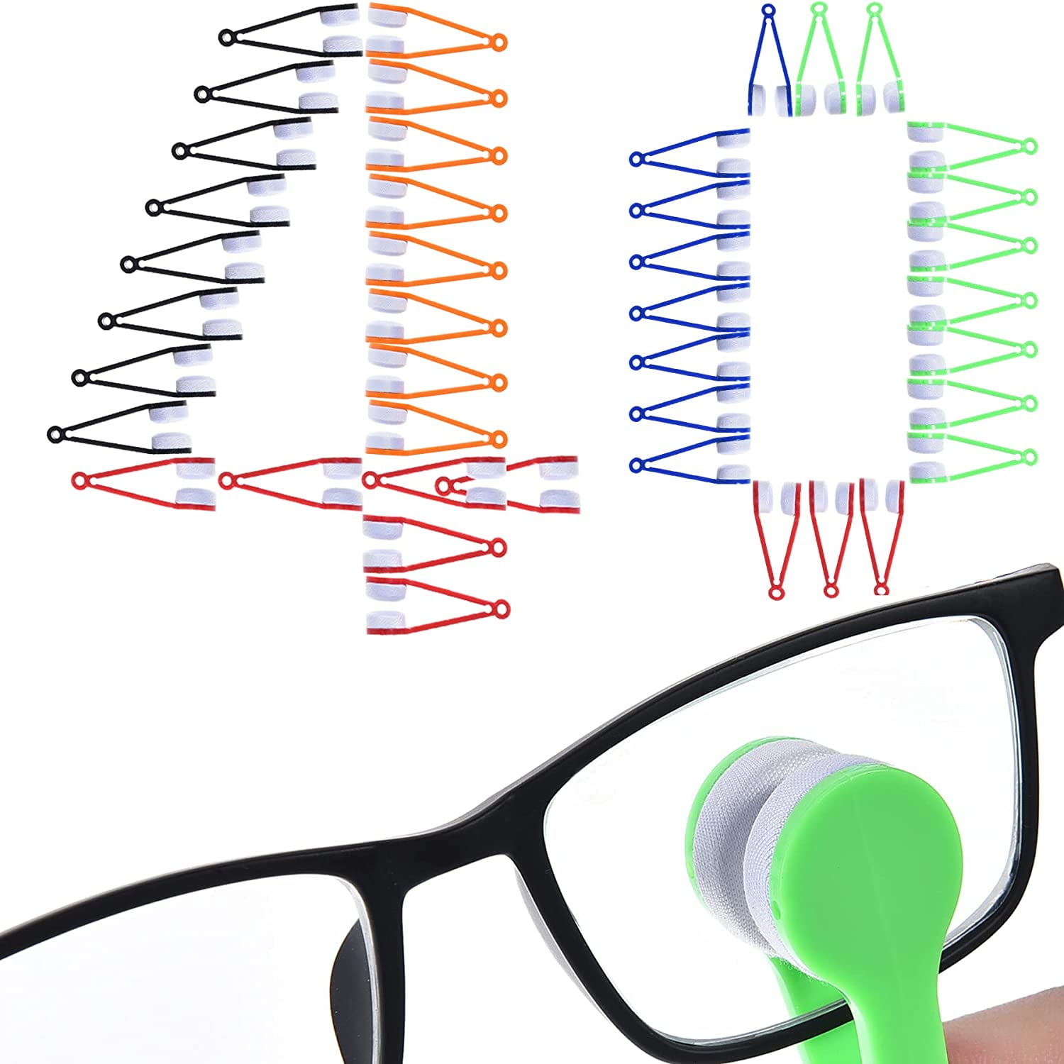 40 Pcs Glasses Cleaner Tool Microfiber Spectacles Cleaner Brush