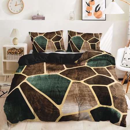 Hosima 3 Piece 3D Digital Printed Duvet Cover Full Size Bedroom Decorative Bedding Set,DEL72-Full