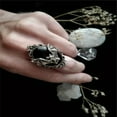 thumbnail image 4 of HOOUN Party 925 Silver Gothic Bat Black Earrings Ring Necklace Jewelry Set Halloween-Earrings, 4 of 7