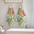 thumbnail image 3 of Easter Flower Eggs Hand Towels 2 PCS, Spring Floral Kitchen Towel Ultra Soft and Highly Absorbent,Decorative Fingertip Face Towel for Bathroom Hotel, 28.3"x14.4", 3 of 4