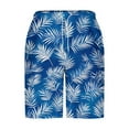 thumbnail image 4 of CHEEREAM Men's Swim Trunks Hawaiian Bathing Mesh Lining Suit Swimsuits Beach Shorts with Pockets Blue XL, 4 of 5