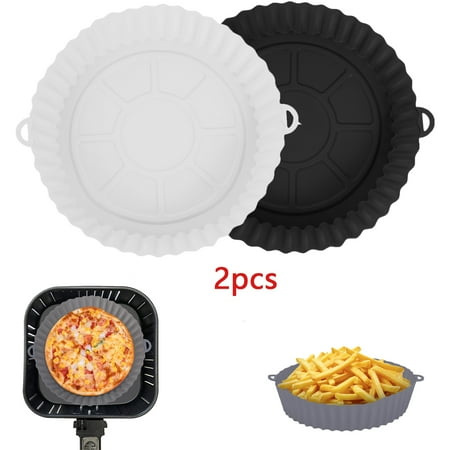 

3Pcs Air Fryer Silicone Bast Silicone Mold Airfryer Oven Baking Tray Pizza Fried Chicn Bast Reusable Pan Liner Accessories