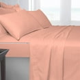 thumbnail image 3 of 6 Piece Sheet has Zipper Sheet Set, California King Size 18 Inch Deep Pocket, 800 TC, Stripe Peach Color., 3 of 9