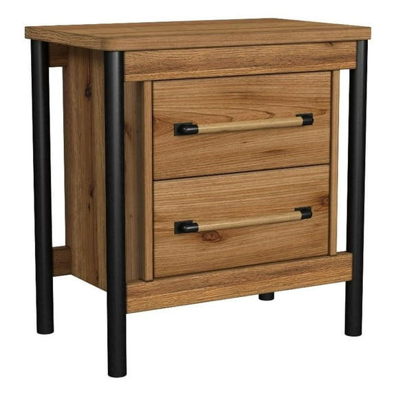 Intercon Furniture Norcross 2 Drawer Nightstand Hickory Finish