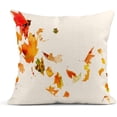 thumbnail image 5 of ECZJNT Set of 4 Pillow Cases Watercolor Autumn Tree Yellow and Orange Leaves Red Fluffy Cute Throw Pillowcase Cover Cushion Case Home Decor 16x16 inch, 5 of 5