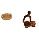 thumbnail image 1 of Cestas de almacenamiento,Cestas de almacenamiento de cocina tejidas con asas hechas a mano,Cestas de pan redondas Bandejas para servir Rectángulo,Figura de pensador abstracto,Estatua de, 1 of 8