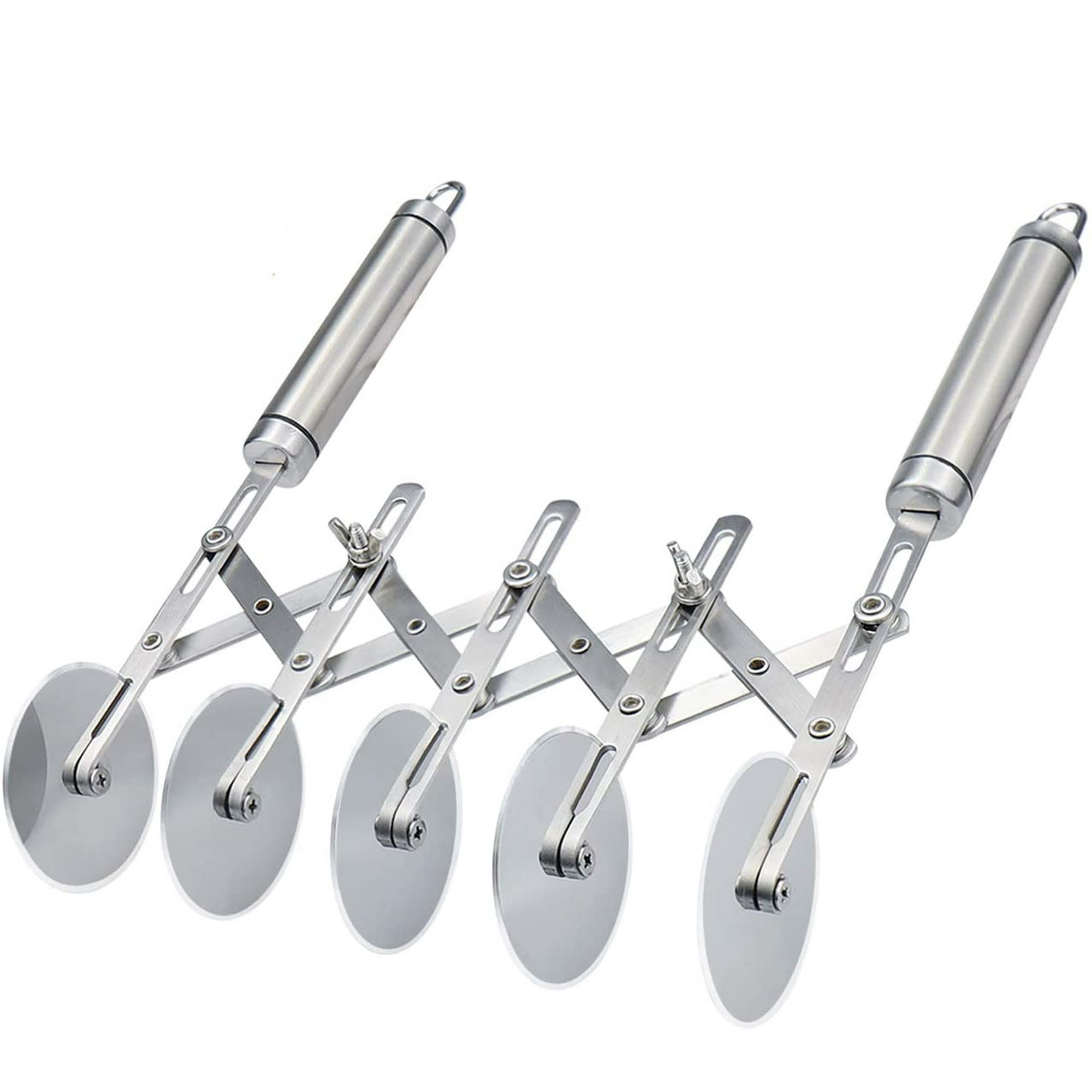 5 Wheel Pastry Cutter Stainless Pizza Slicer Multi Round Dough Cutter Roller Cookie Pastry Knife Divider with Handle Walmart