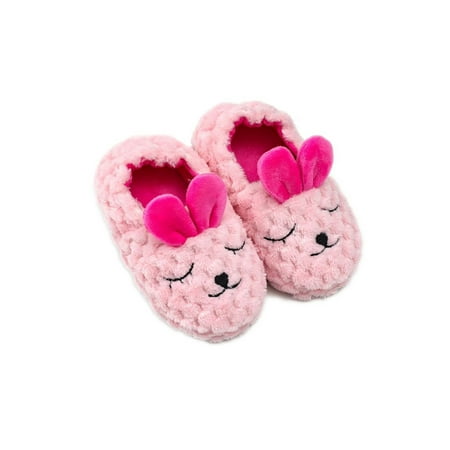 

Harsuny Girl Bedroom Breathable Furry Slippers Cozy Lightweight Rabbit Fuzzy Slides Indoor Cute Round Toe Animal Plush Slipper