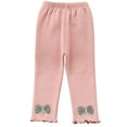 thumbnail image 2 of piuwrlz Girls Boys Winter Thick Velvet Pants for Kids Long Plush Cotton Sweatpants Pink Size 6 Months, 2 of 7