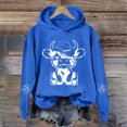 thumbnail image 2 of Womens Christmas Hoodies Graphic Xmas Cow Print Long Sleeve Fashion Hooded Sweatshirts Trendy Casual Pullover, 2 of 4