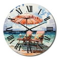 thumbnail image 2 of Designart "Dreamy Beach Chairs III" Nautical & Beach Oversized Wall Clock, 2 of 5