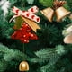 thumbnail image 5 of Adorno para árbol de Navidad | Decoración colgante flocada, blanco rojo marrón, 7,08x3,14 in | Colgante reutilizable duradero, decoración navideña interior para exteriores, fácil de colgar | Acento, 5 of 6