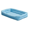 thumbnail image 2 of Midwest Homes for Pets QuietTime Double Bolster Dog Bed & Crate Mat Blue, 22 Inch, 2 of 4