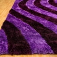 thumbnail image 3 of Allstar Purple Shaggy Area Rug with 3D Lines Design. Contemporary Formal Casual Hand Tufted (5' x 7'), 3 of 4