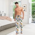 thumbnail image 7 of FREEAMG Retro Butterfly Pajama Pants for Men, Men's Separate Bottoms, Pure Cotton Comfortable Lounge Pants for Men（385）, 7 of 7