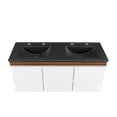 thumbnail image 6 of Modway Render 48" Wood Wall-Mount Bathroom Vanity in White/Walnut/Black, 6 of 8