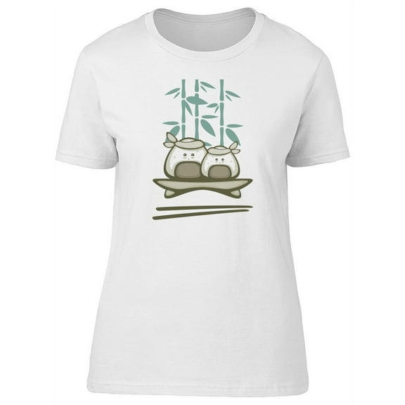 Cute Onigiris, Kawaii Food T-Shirt Women -Image by Shutterstock, Female Small