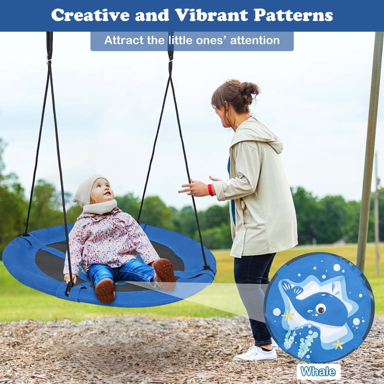 Goplus 40'' Flying Saucer Tree Swing Indoor Outdoor Play Set Swing