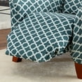thumbnail image 4 of Great Bay Home Stretch Printed Washable Recliner Slipcover  (Recliner, Smoke Blue), 4 of 5